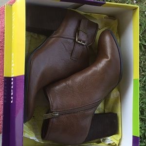 Leather booties